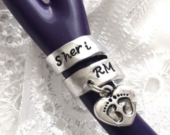 Stethoscope Name Tag, Stethoscope ID Tag, Stethoscope ID Ring, OB Nurse Gift, Doctor Gift, Personalized Stethoscope Name Ring,