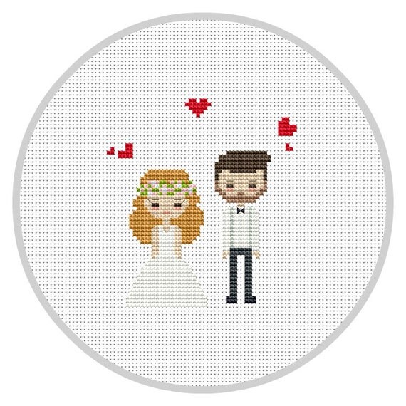 Custom Wedding Cross Stitch Pattern Pdf Wedding By Xrestyk On Etsy 8649