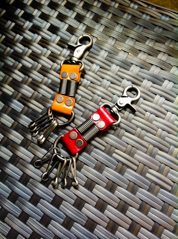 Mens Keychain Keychainleather Keychain Gift by TigerLillyStore