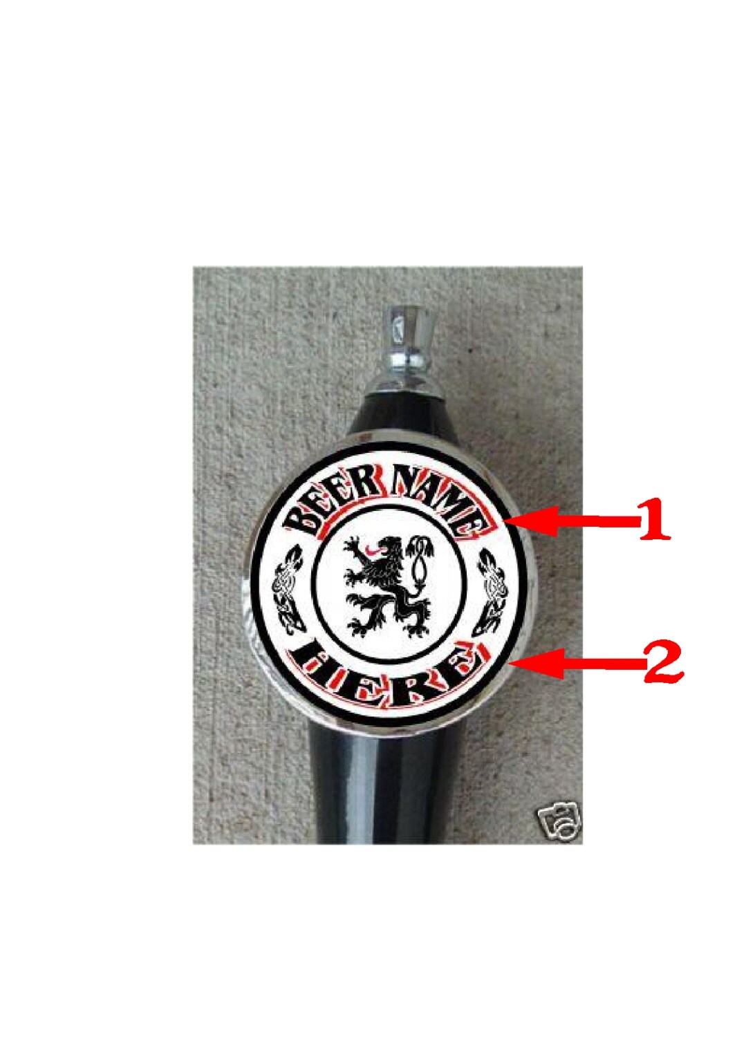 Custom Personalized Beer Tap Handle German Lion For Man Cave