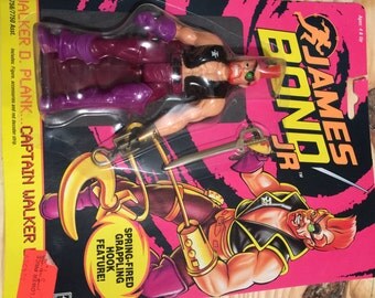 James Bond Jr. - Captain Walker - with Spring Fired Grappling Hook - 1991