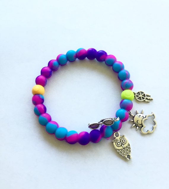 Purple Blue Pink Camo Silicone Bracelet with by RegenerationLife