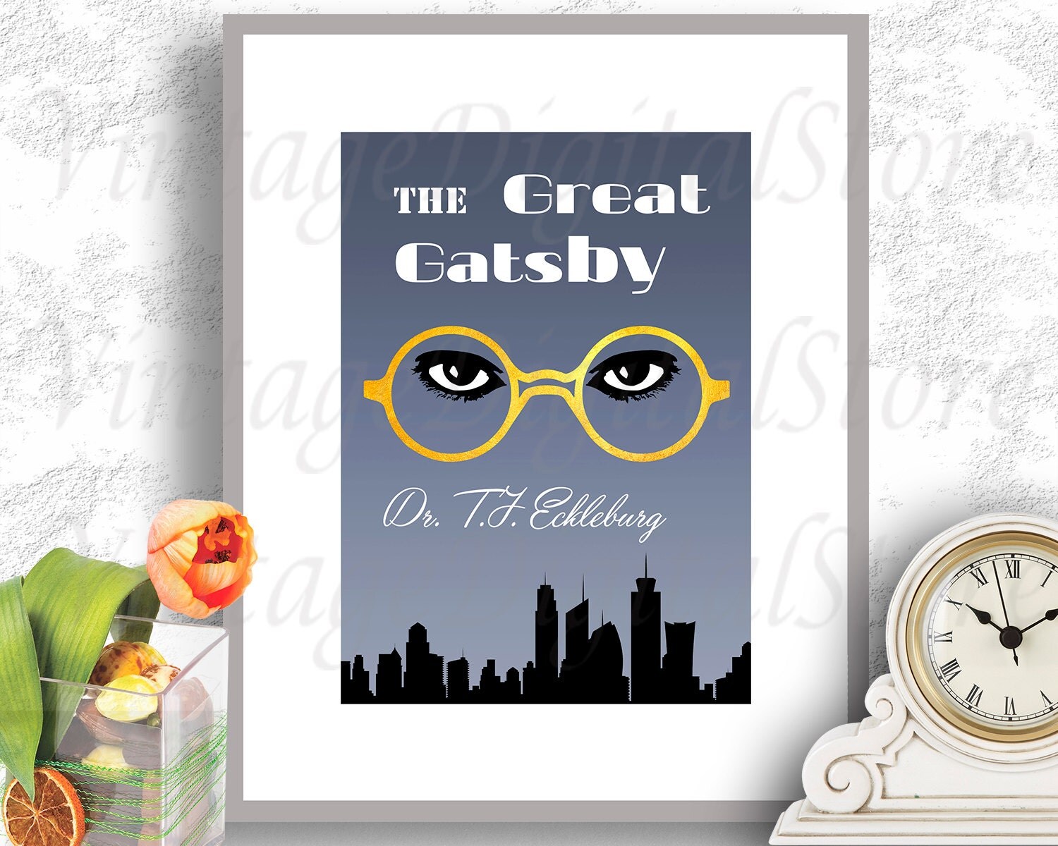 The Great Gatsby printable poster original gift city