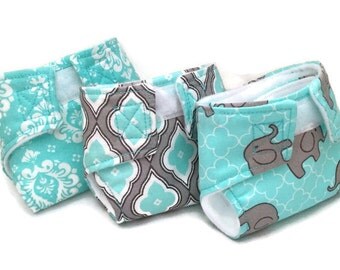 Baby Doll Diapers, Set of 3, pretend play, play diapers, doll accessories, doll clothes, cloth diapers, baby doll gift, doll diaper bag