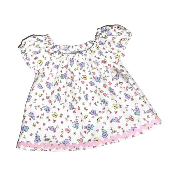 Baby and Toddler Girls Peasant Blouse Butterfly by WendaLynneKids