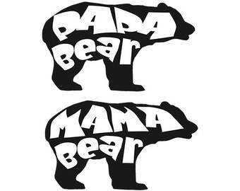 Papa bear Svg, mama bear svg, mama bear clipart - bear clipart svg, dxf, eps
