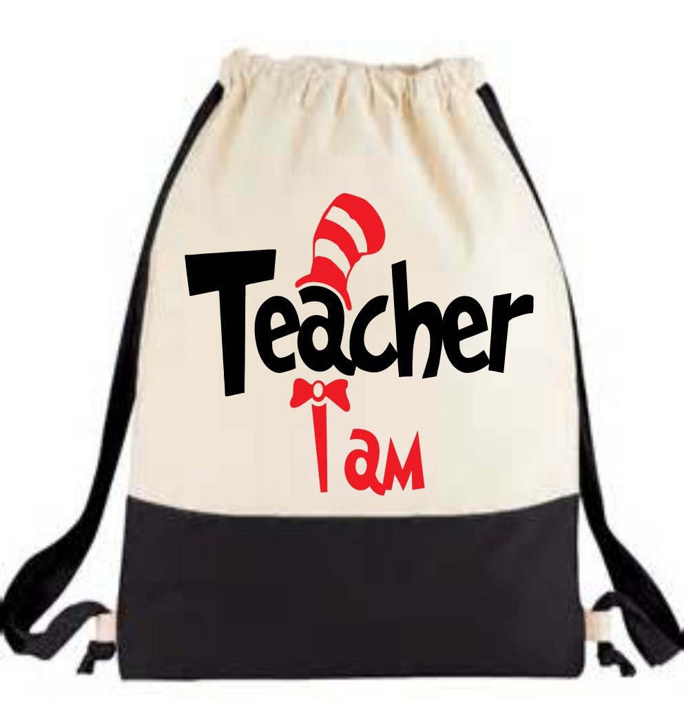 Download Teacher I Am-Dr Seuss-Cat In The Hat-Vinyl Decal-Iron On-T