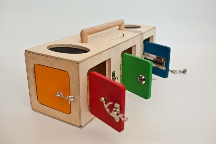 Sensory Lock Box Toy / Montessori toddler/ Educational Toy