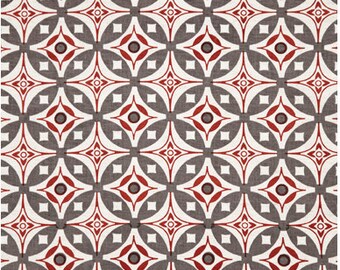 Elmas Tea Towel Charcoal Grey / Indian Rust
