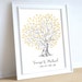 personalised wedding fingerprint tree Heart shaped wedding