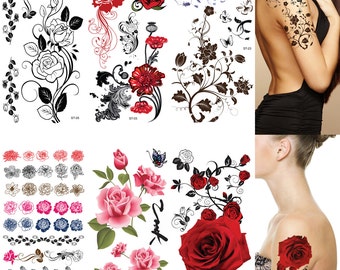 rose tattoo etsy rose tattoo etsy