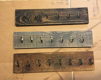 Wall Rack, Rustic Wall Rack, Wood Necklace Holder, Jewelry Rack, Rustic Jewelry Rack, Jewelry Holder, Key Rack, Necklace Rack, Leash Hanger