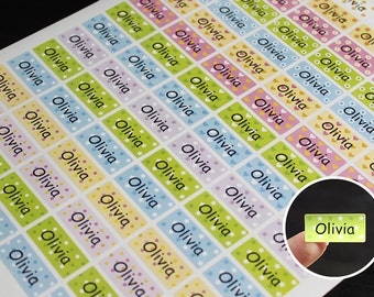 96pcs personalized Waterproof name sticker for daycare, kindergarten, daycare. Customized Design and tear resistant Label.