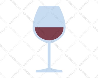 Red Wine Glass SVG. Scrapbooking and Cricut Clip Art. Digital Download