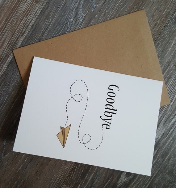goodbye card farewell card leaving card greeting card