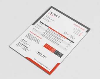 Corporate business invoice template for MS Word (docx)