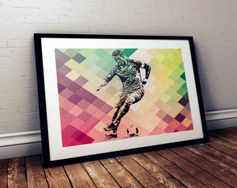 Soccer wall art | Etsy