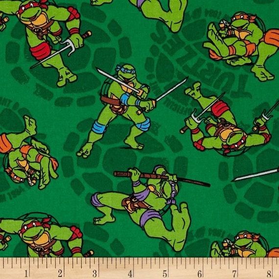 Teenage Mutant Ninja Turtles Woven Cotton Fabric By the Yard