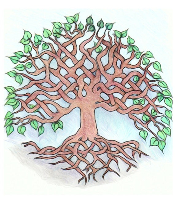 Items similar to Celtic Knotwork Tree of Life - instant digital ...