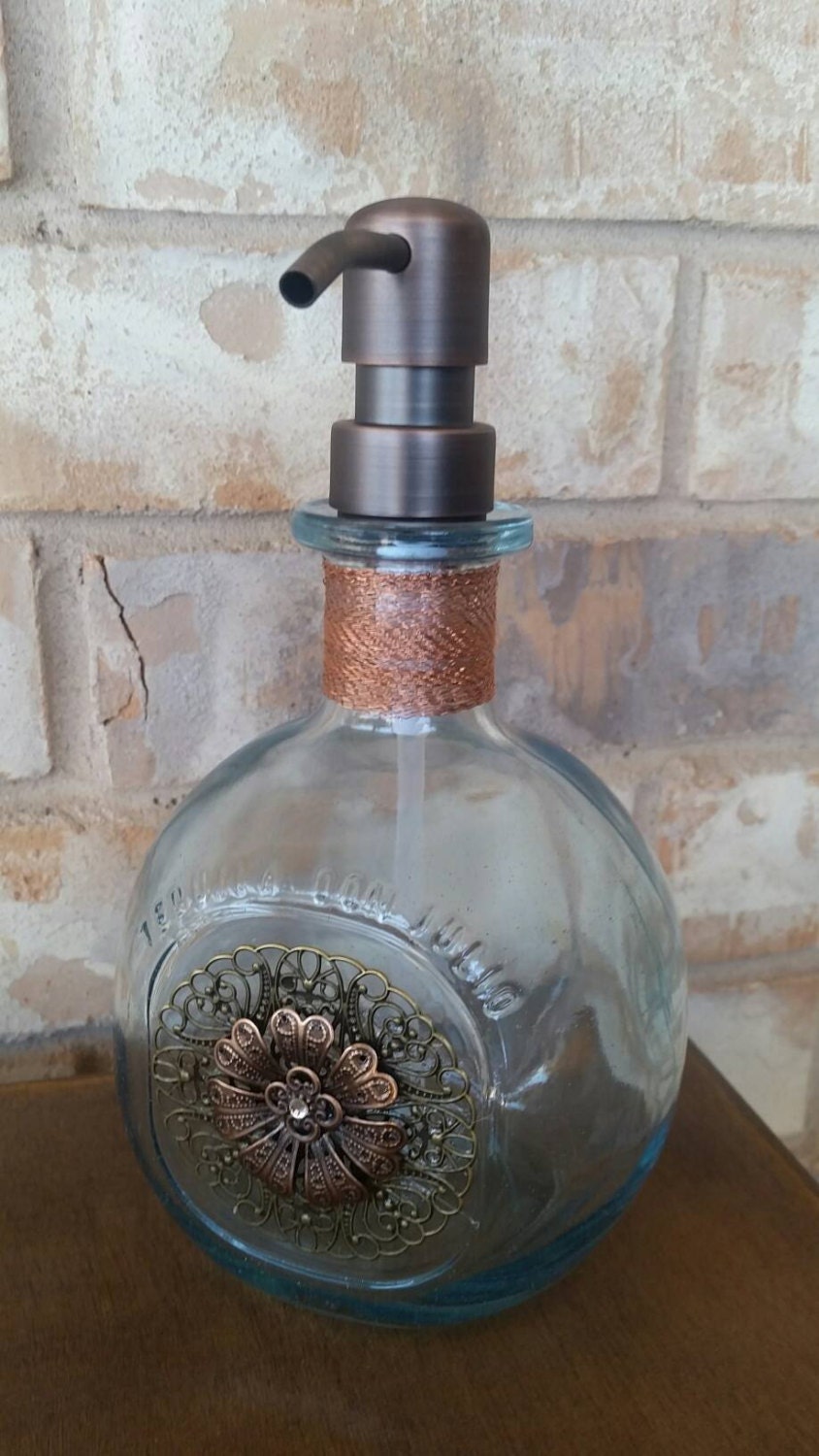 Tequila bottle soap dispenser