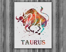 Unique taurus art related items | Etsy