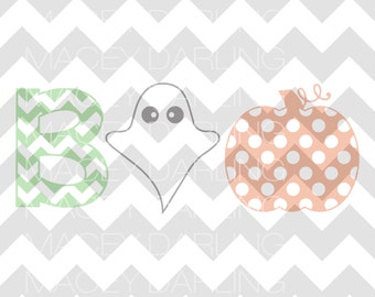Boo SVG, Halloween SVG, Pumpkin Svg, Ghost SVG, Ghoul Svg, Happy Halloween Svg, Boo Cut File, Boo Dxf