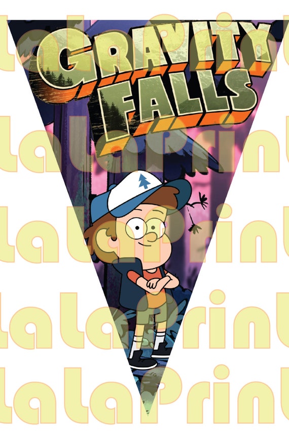 Gravity Falls Party Set Banner HAPPY BIRTHDAY A4