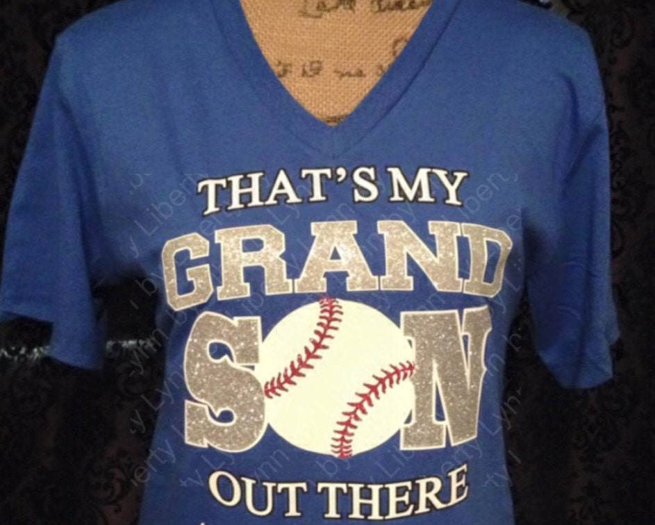 Download That's My GRANDSON Out There Baseball Shirt / SVG / Vector