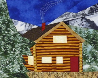 Mountain Log Cabin quilt pattern - ON SALE