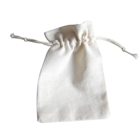 50 pcs 4x6 Muslin cotton drawstring bags gift bags jewellery