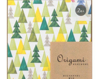 Origami kit, Origami paper, Origami paper sheets, Midori, Japan origami, Origami paper pack, Water color Trees