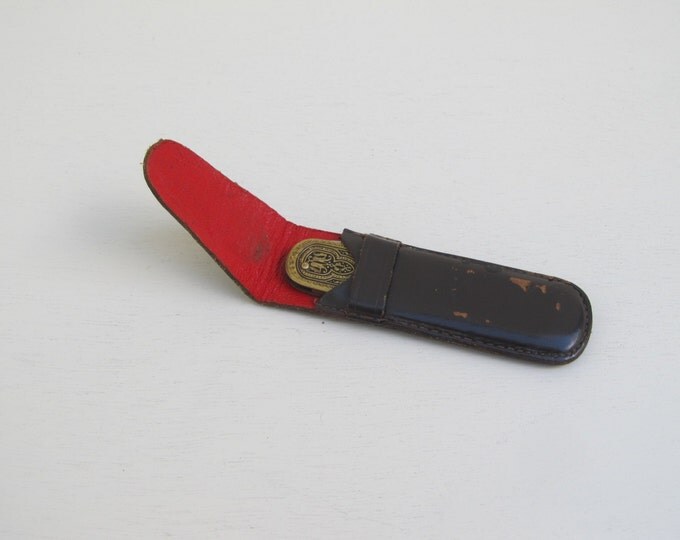 Vintage Toledo Solingen pocket knife / INOX Solingen enameled ladies knife / german made pocket knife slim folding engraved knife