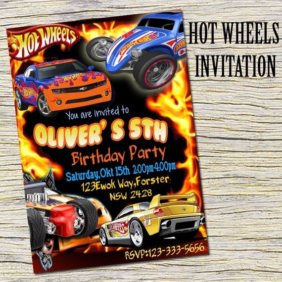 Hot Wheels Birthday Invitation Wording 4