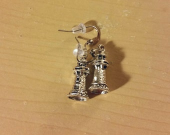Lighthouse earrings silver