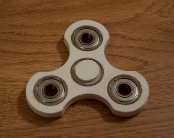 EDC Spinner Fidget Toy with finger caps - White (ceramic hybrid) new bearing