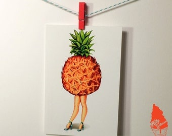 Fruit Stand- Pineapple Postcard