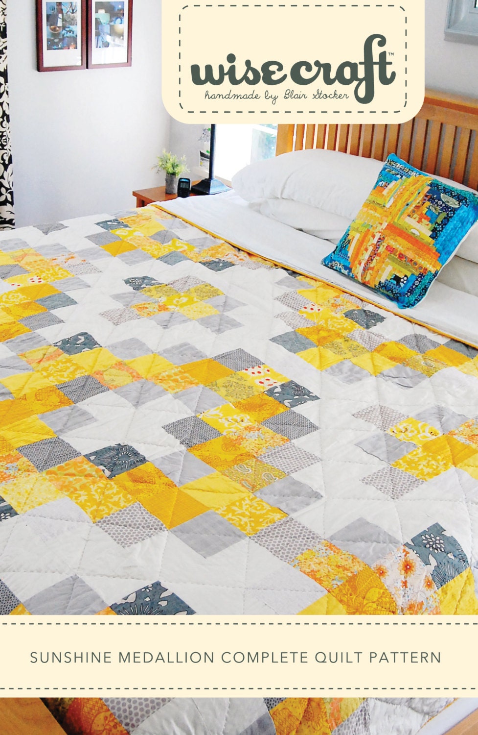 Download Sunshine Medallion Easy Quilt Pattern PDF Modern