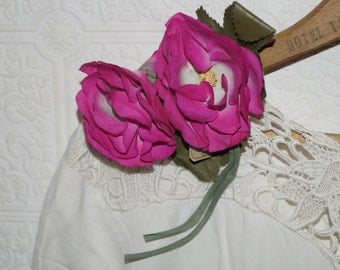 Vintage pink millinery flower
