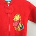 Vintage Red Winnie the Pooh Footed Pajamas 0-6 months
