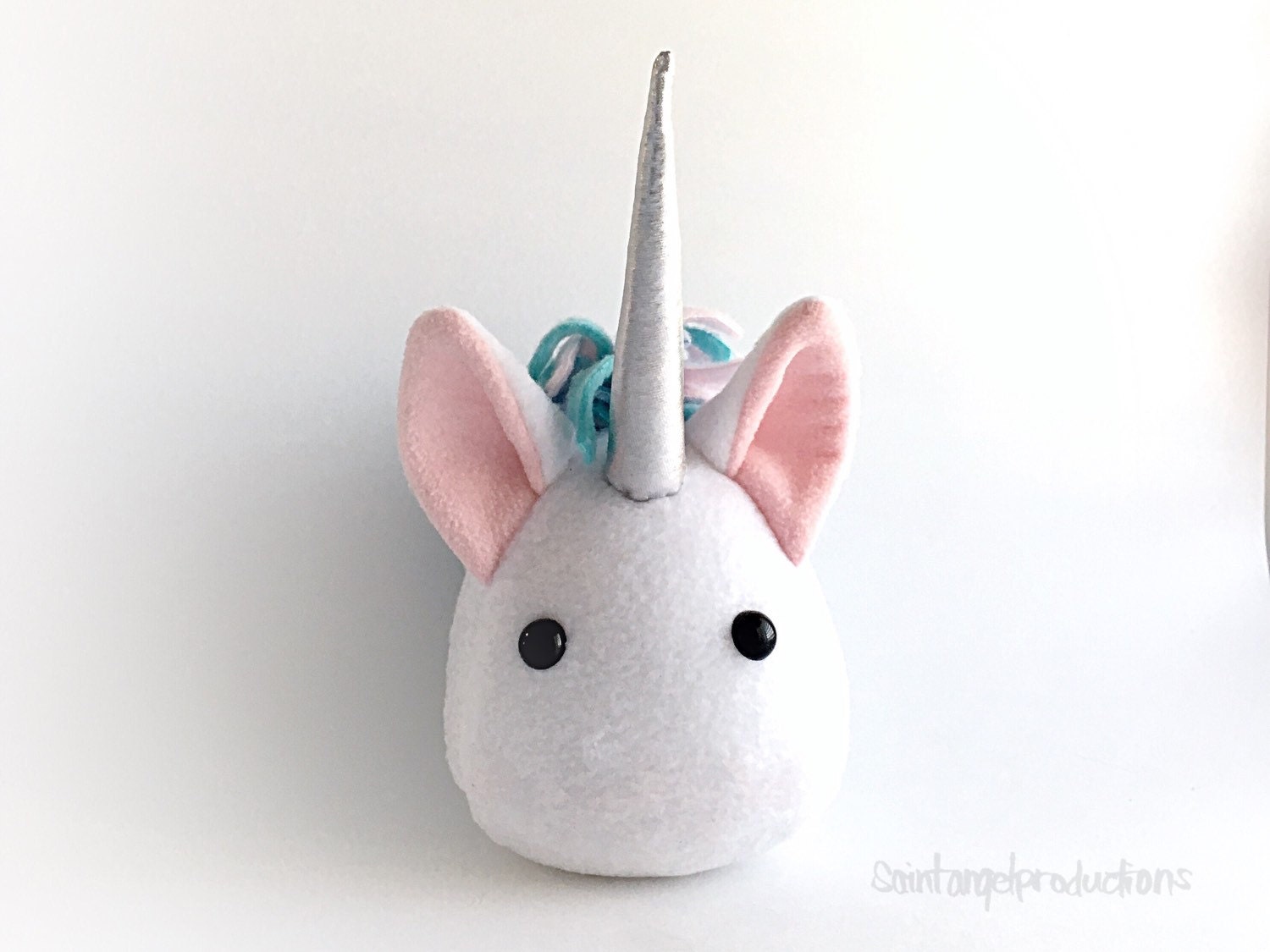 Kawaii Unicorn Plush Stuffed Small Mythical Pony Handmade