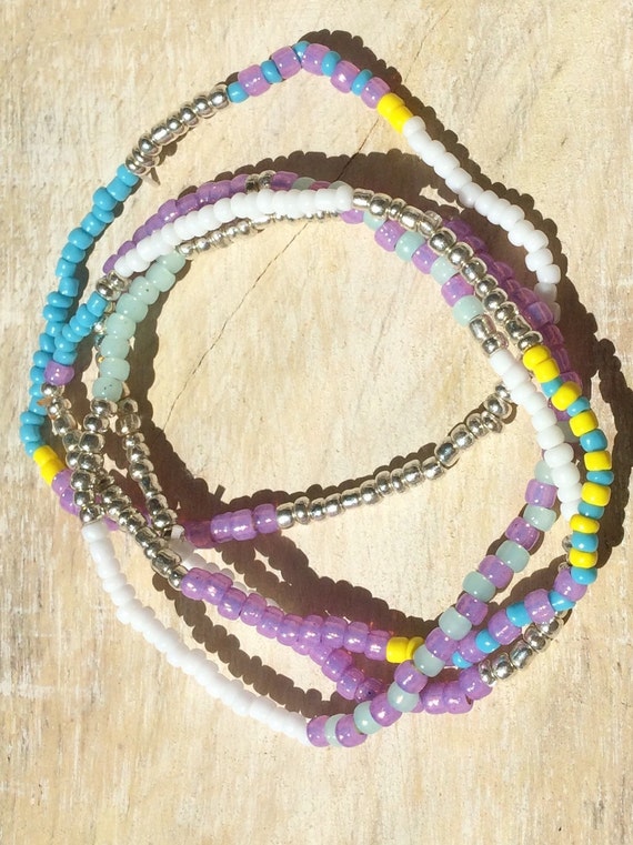 Stackable seed bead stretchy bracelets by Nikibeads7 on Etsy