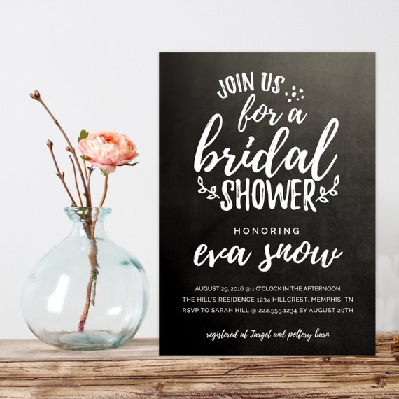 Handwritten Bridal Shower Invitations