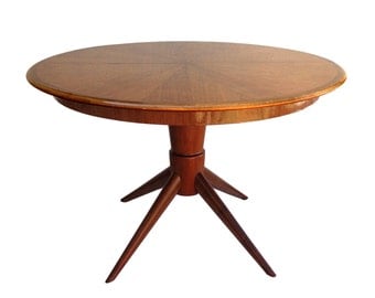 Mid Century Modern Dining Table Inlayed Wood Melchiorre Bega Erno Fabry Italian