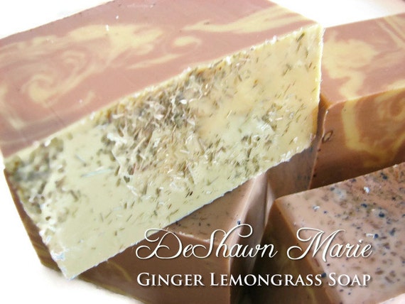 SALE SOAP- Ginger Lemongrass Soap - Handmade Soap - Vegan Soap, Soap Gift, Christmas Gift, Mother's Day Gift, Birthday Gift, Wedding Favors