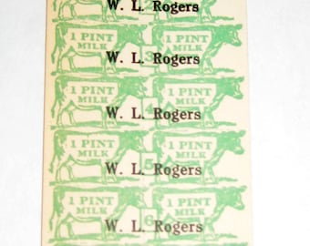 Vintage Milk Tickets for Altered Art, Collage, Scrapbooking, etc.