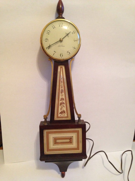 Vintage Seth Thomas Banjo Clock Wall Clock by thetrendykitchen