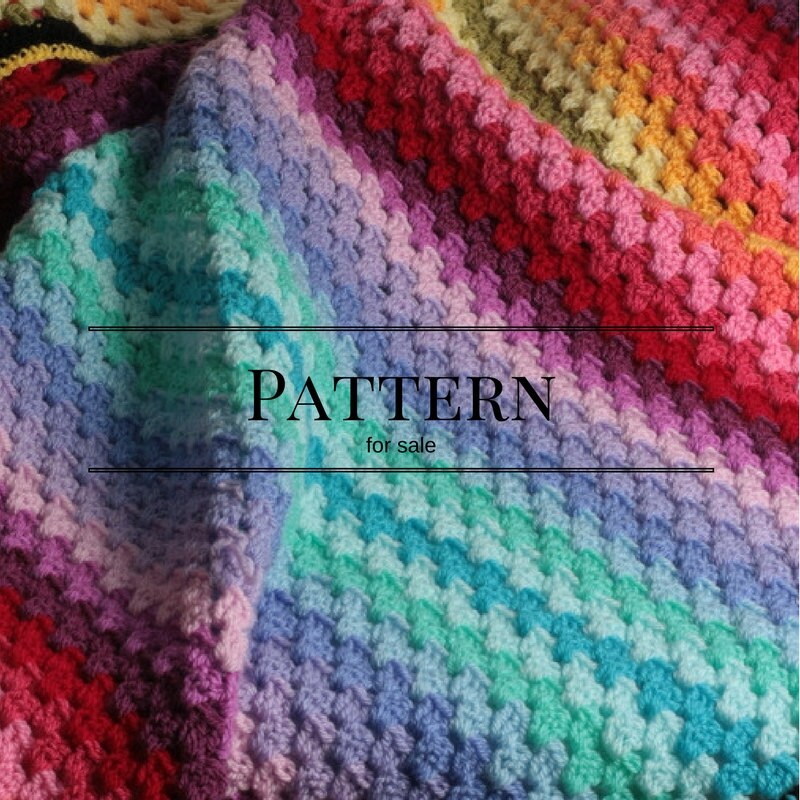 Crochet afghan pattern Ombre Granny Stripe crochet blanket