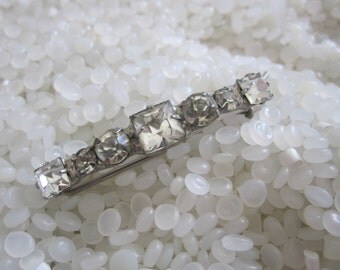 vintage barrette beautiful, large clear stones,rhinestones
