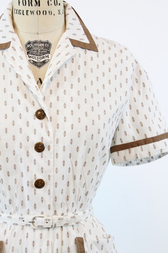 1940s button down dress