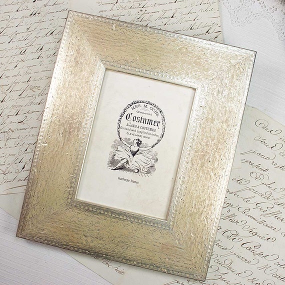 5x7 Wide Flat Engraved Silver Deluxe Photo Frame for